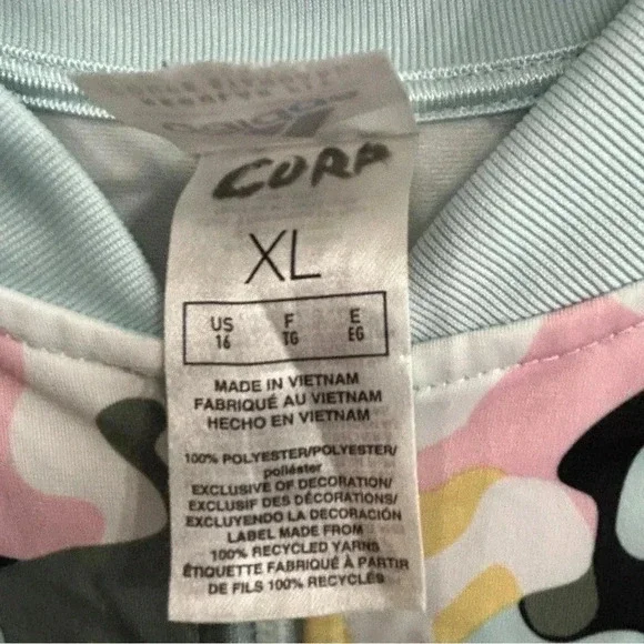 GUC Adidas XL size 16 girls 3-stripe jacket in a fun colorful camo. Athletic - Picture 6 of 16